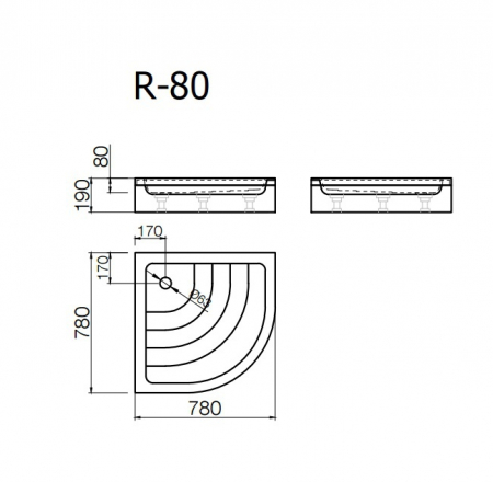 Paliktnis R-80*80 pusap.ar paneli