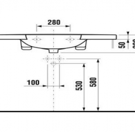 Izlietne MIO 105 cm balta