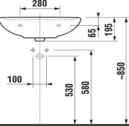 Izlietne LYRA PLUS 55cm balta