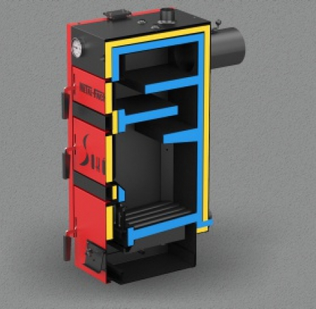 SOKOL malkas apkures katli SE 50 kW ar horizontālu siltummaini