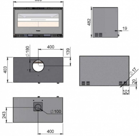 FOYER VENTUS 80 kurtuve 12.55kW