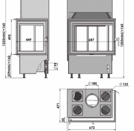 FOYER CLOUD 70 L VAD kurtuve ar saliektu stiklu labo 10kW