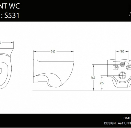 WC Pods ACCENT piek. balts +SC vāks 100