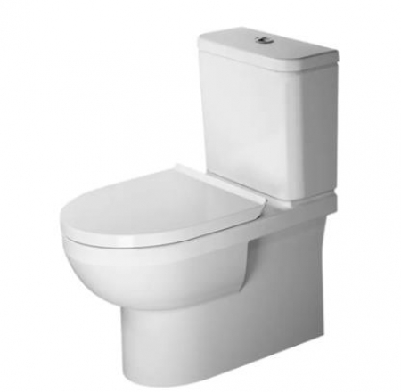 Pods DURAVIT ar SC vāku un skalojamo kasti No.1 Rimless, universāls izvads, pievads no apakšas, balts