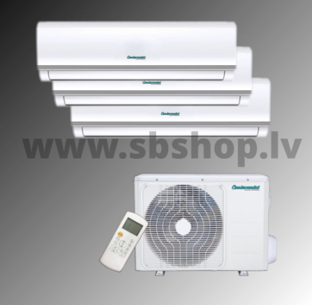 Centrometal kondicionieri/siltumsūkņi gaiss gaiss TRIPLE SPLIT 2x9000 +12000 BTU R32 A/C=7.90kW;Apk:8.30kW