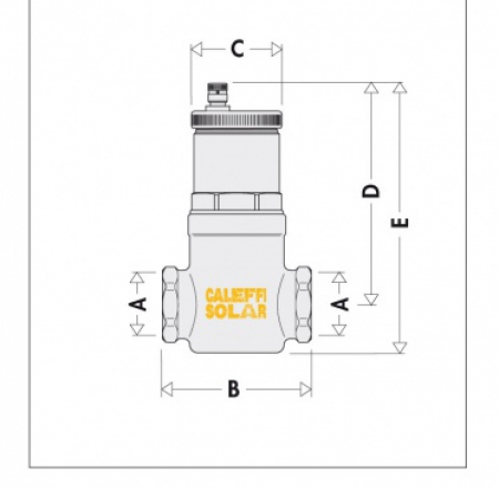 Automātiskais solārais gaisa daļiņu atdalītājs 3/4'' CALEFFI