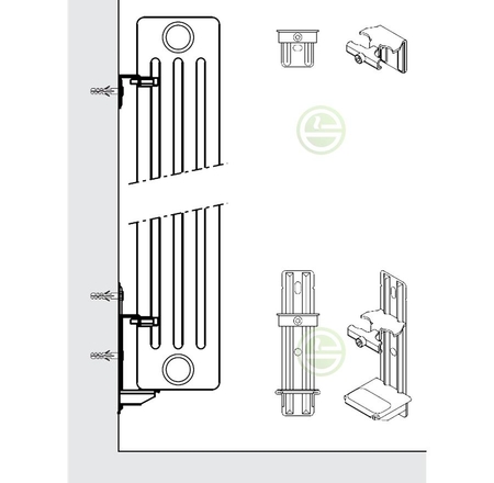 Arbonia radiatoru stiprinājumi ZB02370001