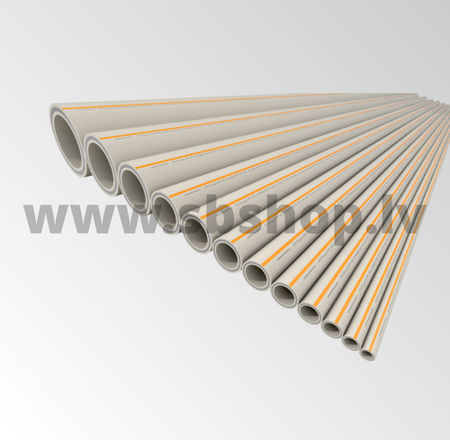Pelēka plastmasa caurule FASER HOT S4 SDR9 D90x10.1 PP-RCT Fv-Plast