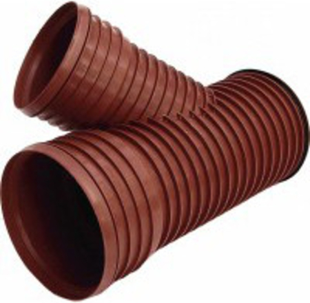 Dubultsienu kanalizācijas trejgabali Dn315/200 45gr