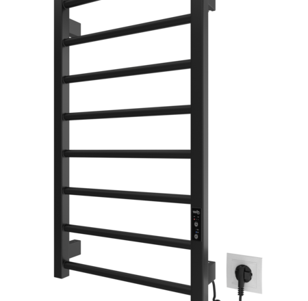 MARIO Dvieļu žāvētājs LEED elektrisks 770x430mm melns matēts