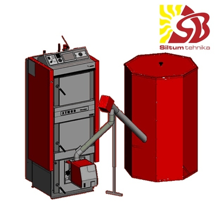 Atmos kombinētie granulu apkures katli DC 32 SP 35/6 - 20kW