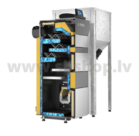 Granulu katls SMART PELLET Plum Platinum 16kw (L) Standart ar degļa automātisko tīrīšanu