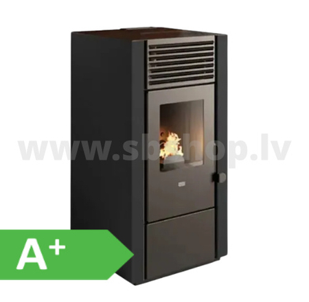 Granulu kamīns ar 1 papildus gaisa izvadu Eva Calor MARISA 9.2kW melns