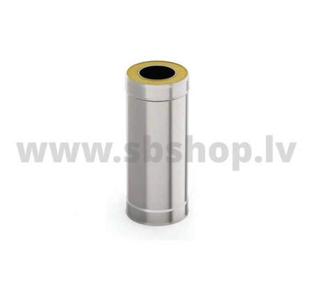 UMK Skursteņa caurule 1.0m, dubultsienu, D150x220, AISI439/439, 1.0/0.5mm