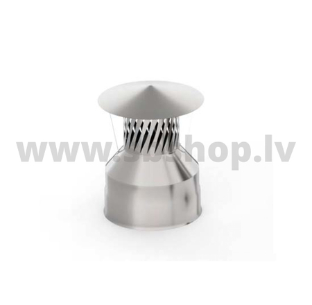 UMK Skursteņa nobeigums ar dzirksteļu slāpētāju, dubultsienu, D200x280, AISI439/439, 0.5mm/0.5mm