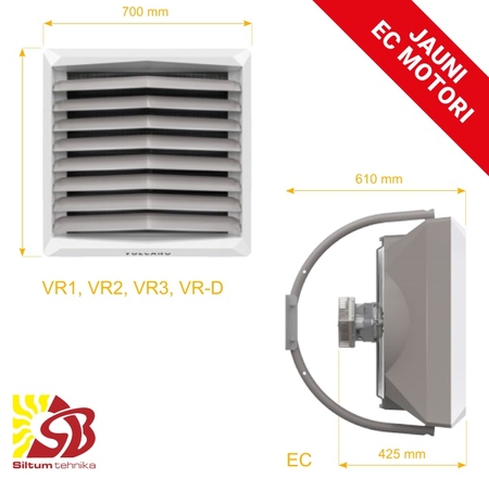 Gaisa pūtējs Volcano EC VR3 NEW 13-75kW