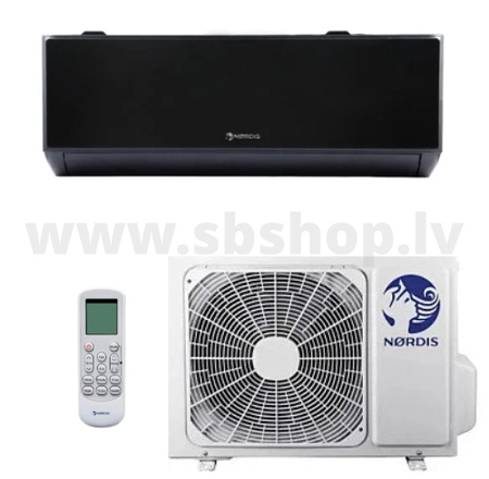 Nordis Nova siltumsūknis gaiss- gaiss 3,51/3,8kW, R32, -25C*, melns