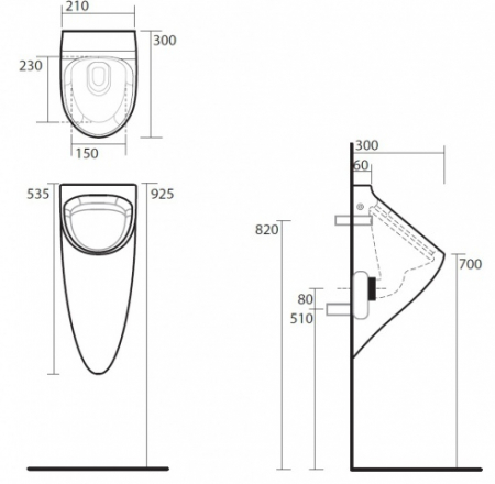 WC Pisuārs AQUATECH piekarams