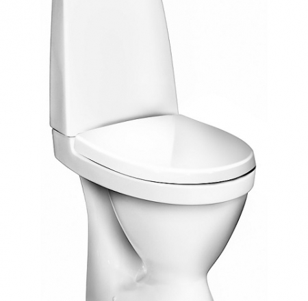 WC Gustavsberg NAUTIC 1510 Hygienic Flush horizontāls izvads, līmējams + vāks soft close, balts