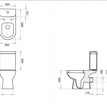 WC Pods TURAVIT ALIZE kompl., sienas.izvads ar SC vāku AKCIJA